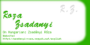 roza zsadanyi business card