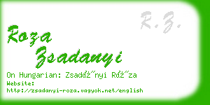 roza zsadanyi business card